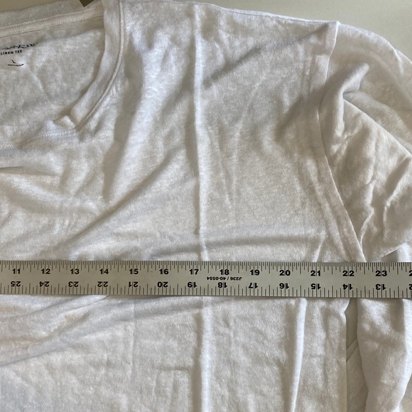 J. Crew New relaxed linen long-sleeve T-shirt Large Classic White Linen Tee - Picture 6 of 7